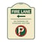 Signmission Fire Lane No Parking or Standing Anytime Heavy-Gauge Aluminum Sign, 24" x 18", TG-1824-24008 A-DES-TG-1824-24008 - alternate 1